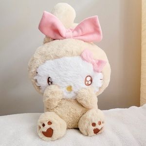 teary eyed hello kitty furry rabbit costume